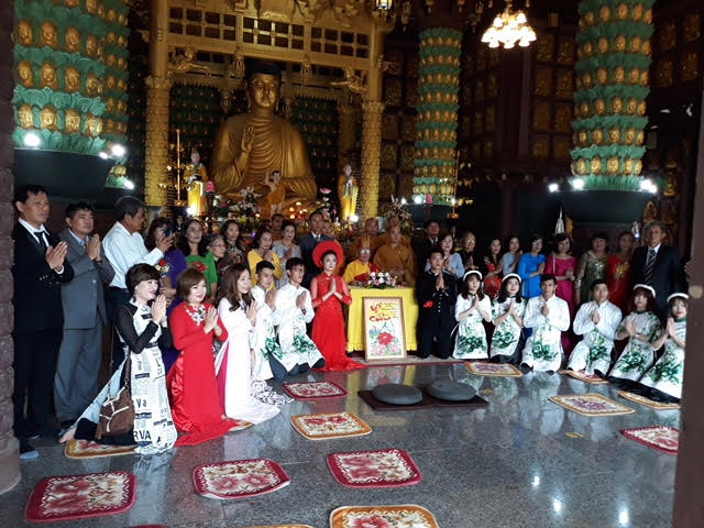 Lễ Hằng Thuận cho đôi bạn trẻ tại tổ đình Minh Tịnh