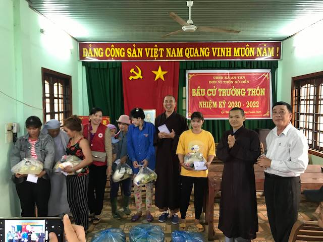 Ban Từ thiện xã hội Phật giáo tỉnh cứu trợ bão lụt 2020