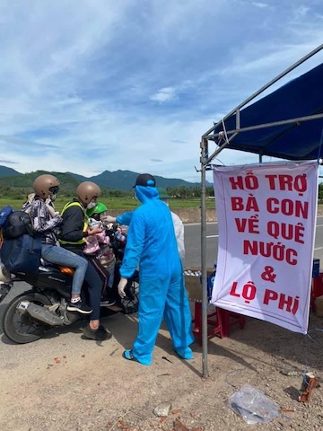 Phù Mỹ: Chùa Mỹ Hội với nhiều hoạt động tương trợ tiếp sức người dân về quê hương tránh dịch COVID 19
