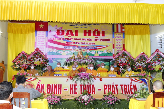 Tuy Phước: Đại hội Đại biểu Phật giáo huyện Tuy Phước nhiệm Kỳ VII 2021-2026 thành công tốt đẹp
