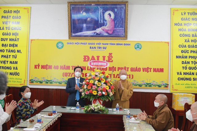 Lãnh đạo tỉnh chúc mừng kỷ niệm 40 năm GHPGVN