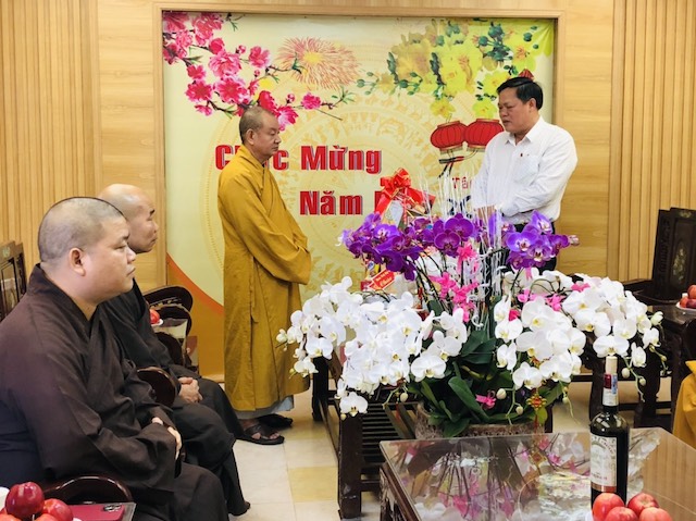 Phù Mỹ: BTS Phật giáo chúc Tết các cơ quan chính quyền