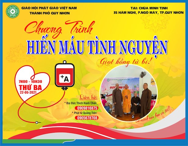 Thư mời tham gia Hiến máu tình nguyện “Giọt hồng từ bi 