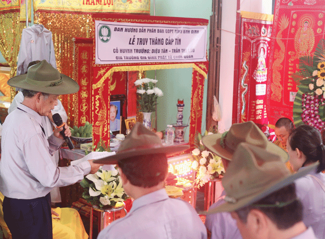 Lễ truy thăng cấp tín cho huynh trưởng Diệu Tâm - Trần Thị Lâu